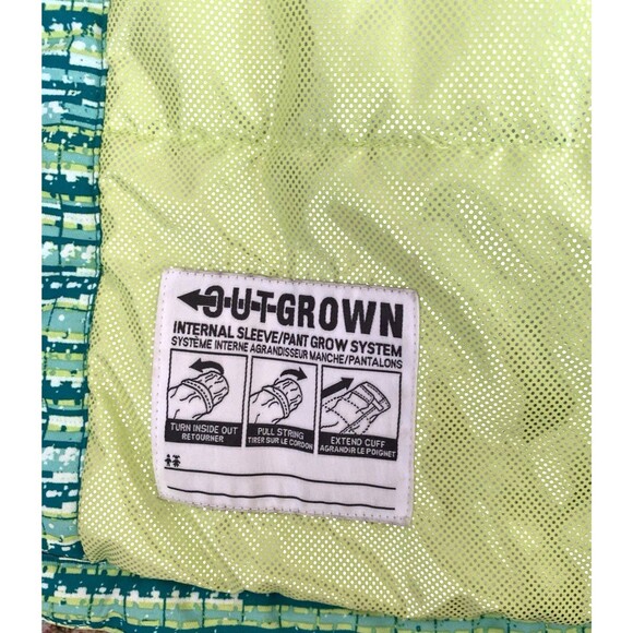 Columbia Jacket Girls L Green Waterproof Magic Mile Tippet Digi Print Outdoor - Picture 5 of 12